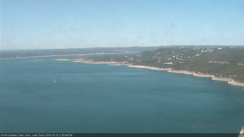 Lake Travis webcam, October 16, 2020 1:00 PM CT