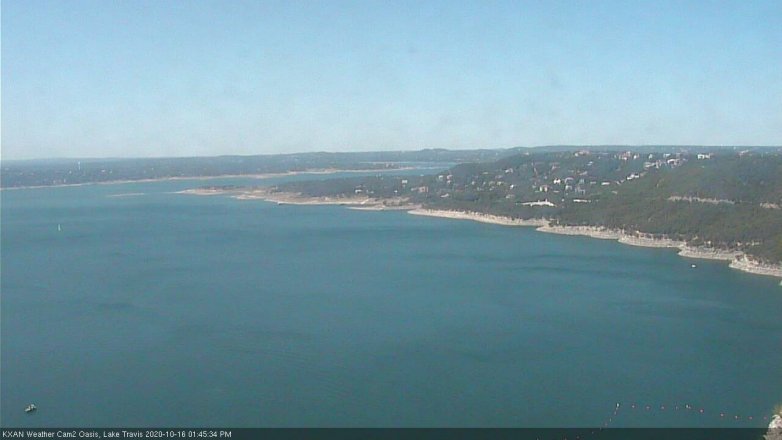 Lake Travis webcam, October 16, 2020 1:45 PM CT