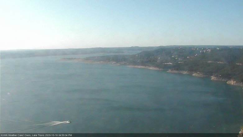 Lake Travis webcam, October 16, 2020 5:00 PM CT