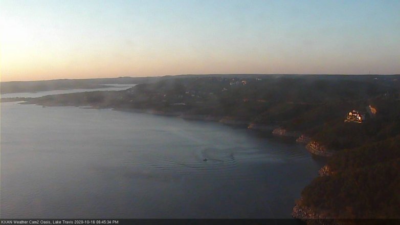 Lake Travis webcam, October 16, 2020 6:45 PM CT