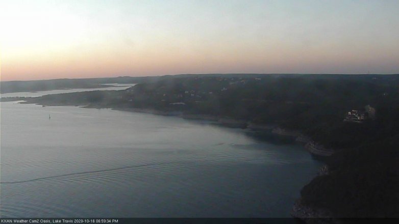 Lake Travis webcam, October 16, 2020 7:00 PM CT