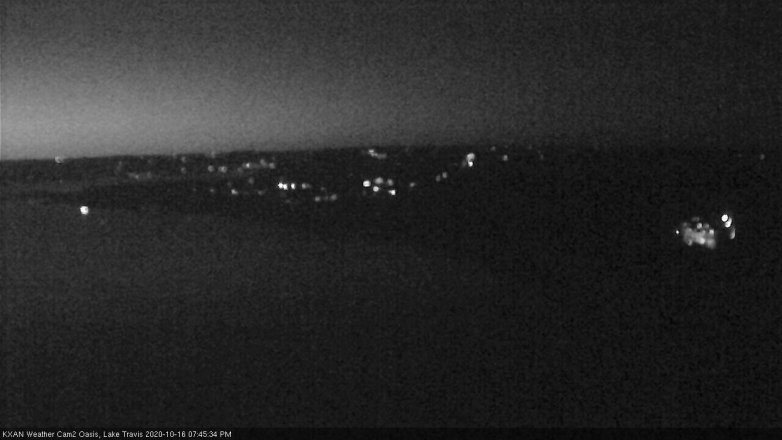 Lake Travis webcam, October 16, 2020 7:45 PM CT