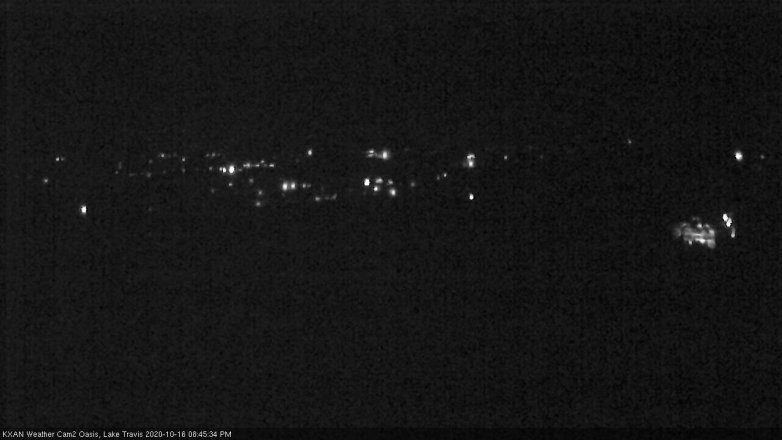 Lake Travis webcam, October 16, 2020 8:45 PM CT