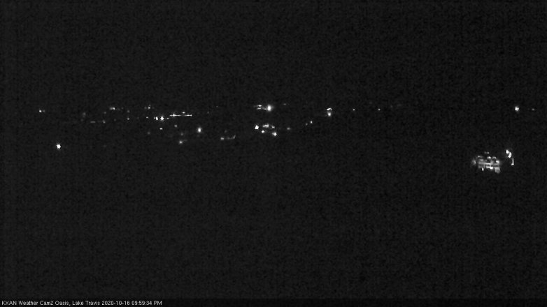 Lake Travis webcam, October 16, 2020 10:00 PM CT