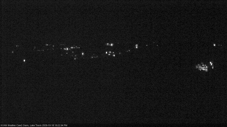 Lake Travis webcam, October 16, 2020 10:25 PM CT