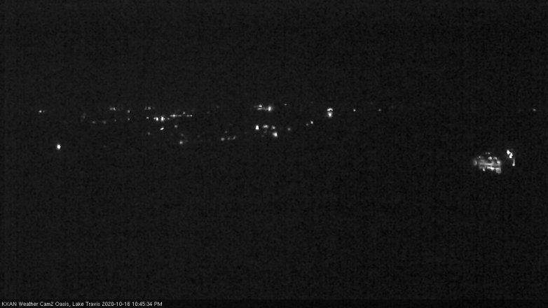 Lake Travis webcam, October 16, 2020 10:45 PM CT