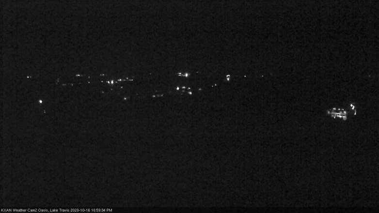Lake Travis webcam, October 16, 2020 11:00 PM CT