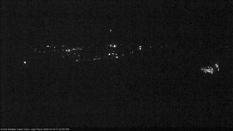 Lake Travis webcam, October 16, 2020 11:25 PM CT