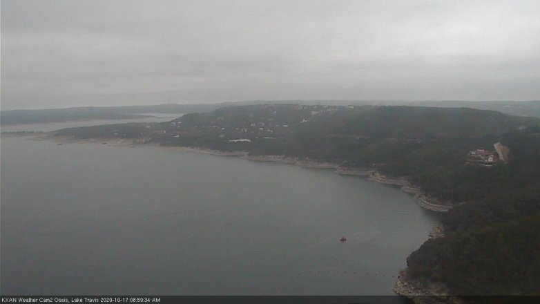 Lake Travis webcam, October 17, 2020 9:00 AM CT