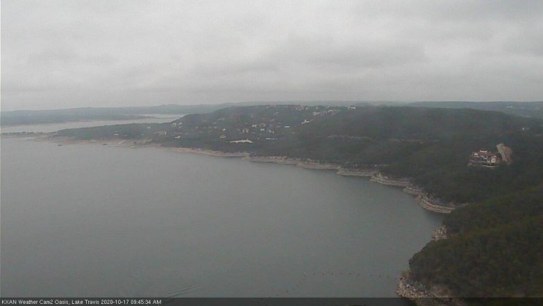 Lake Travis webcam, October 17, 2020 9:45 AM CT