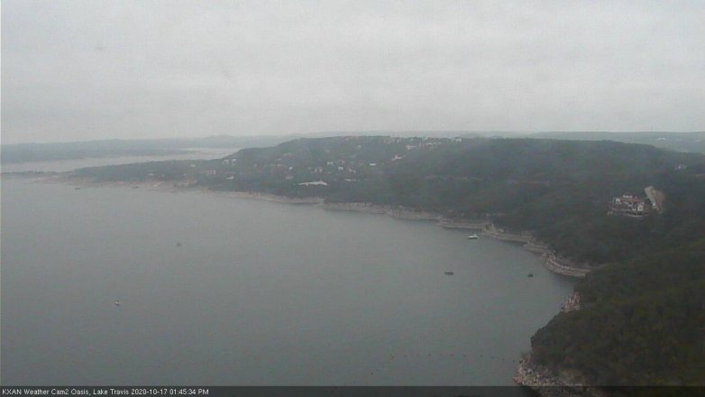 Lake Travis webcam, October 17, 2020 1:45 PM CT