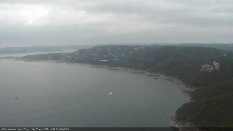 Lake Travis webcam, October 17, 2020 3:45 PM CT