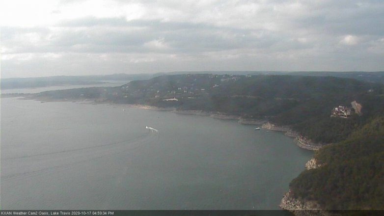Lake Travis webcam, October 17, 2020 5:00 PM CT