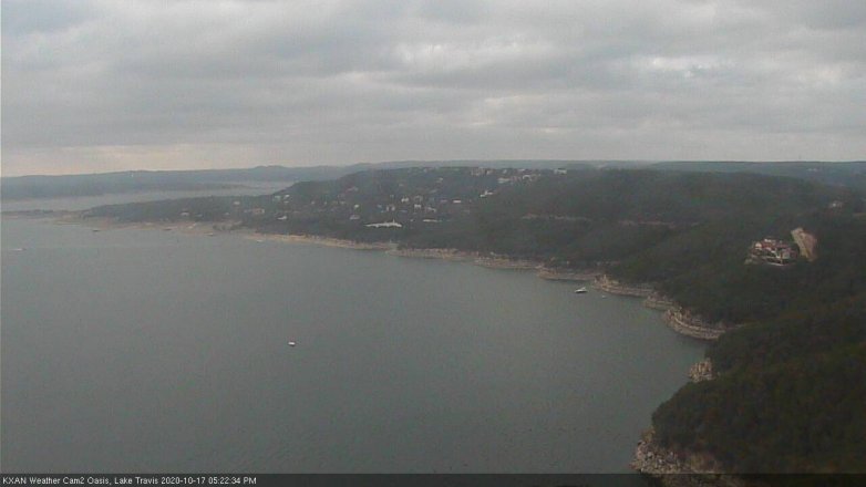 Lake Travis webcam, October 17, 2020 5:25 PM CT