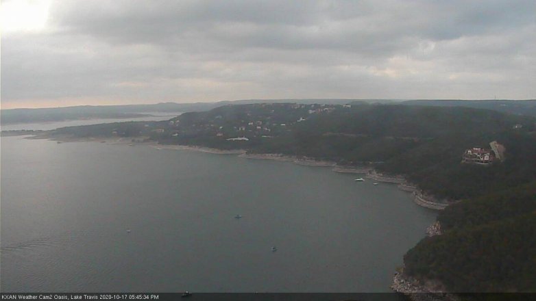 Lake Travis webcam, October 17, 2020 5:45 PM CT