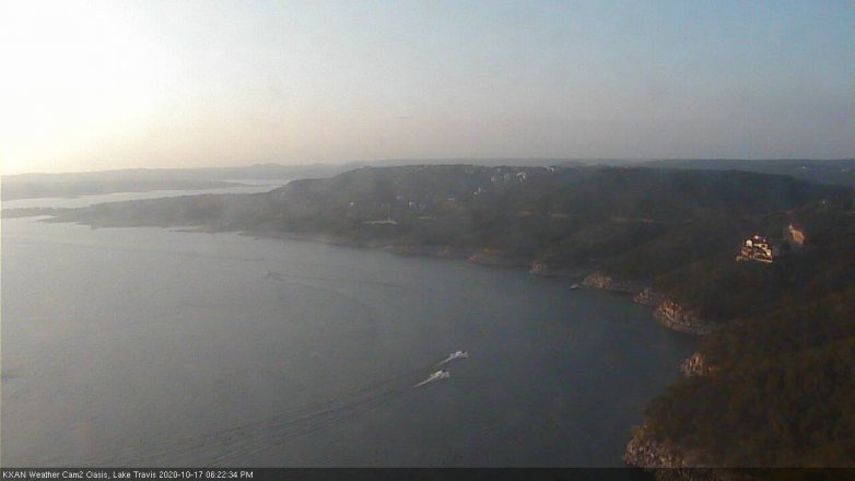 Lake Travis webcam, October 17, 2020 6:25 PM CT
