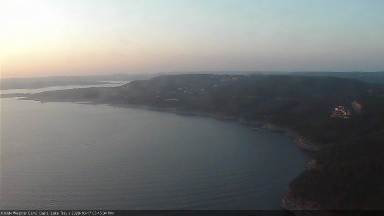Lake Travis webcam, October 17, 2020 6:45 PM CT
