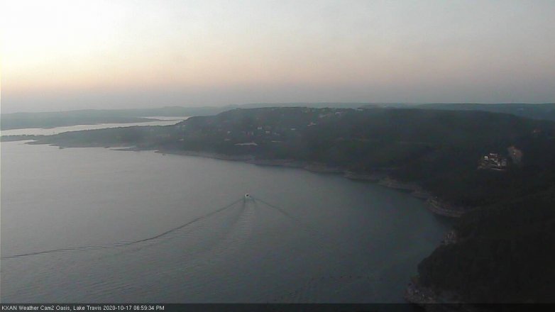 Lake Travis webcam, October 17, 2020 7:00 PM CT