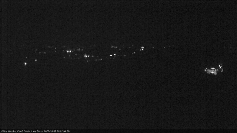 Lake Travis webcam, October 17, 2020 8:25 PM CT