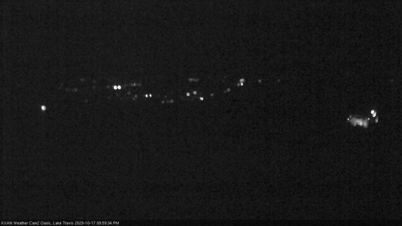 Lake Travis webcam, October 17, 2020 10:00 PM CT