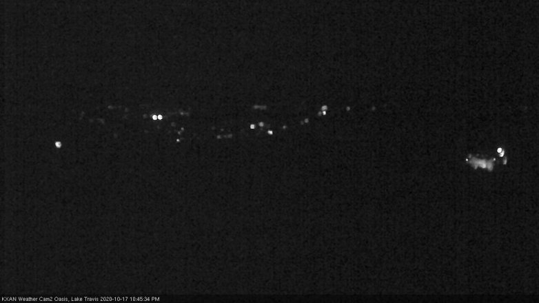 Lake Travis webcam, October 17, 2020 10:45 PM CT