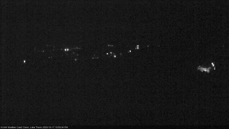 Lake Travis webcam, October 17, 2020 11:00 PM CT