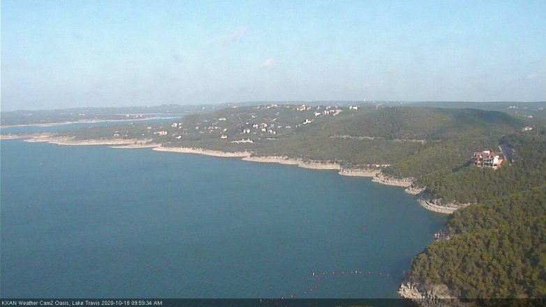 Lake Travis webcam, October 18, 2020 10:00 AM CT