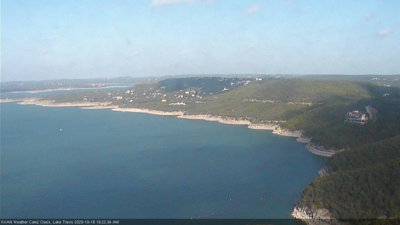 Lake Travis webcam, October 18, 2020 10:25 AM CT
