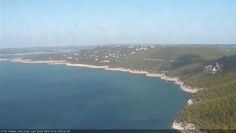 Lake Travis webcam, October 18, 2020 11:00 AM CT