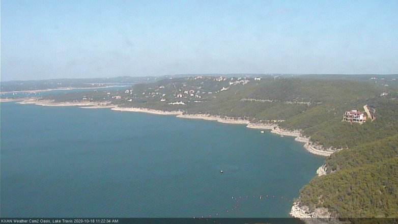 Lake Travis webcam, October 18, 2020 11:25 AM CT