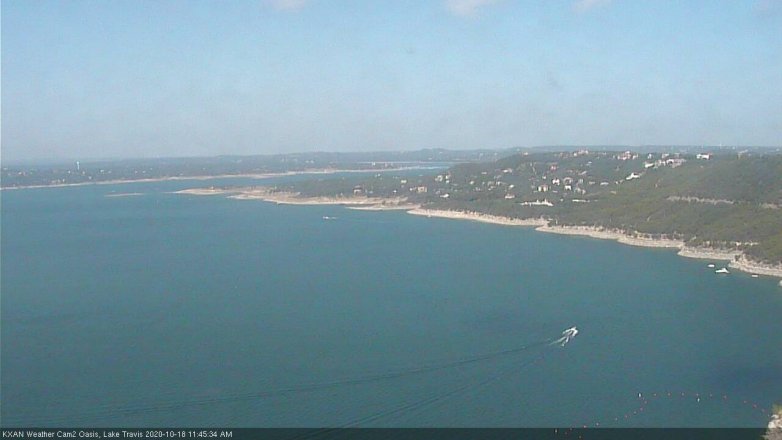 Lake Travis webcam, October 18, 2020 11:45 AM CT