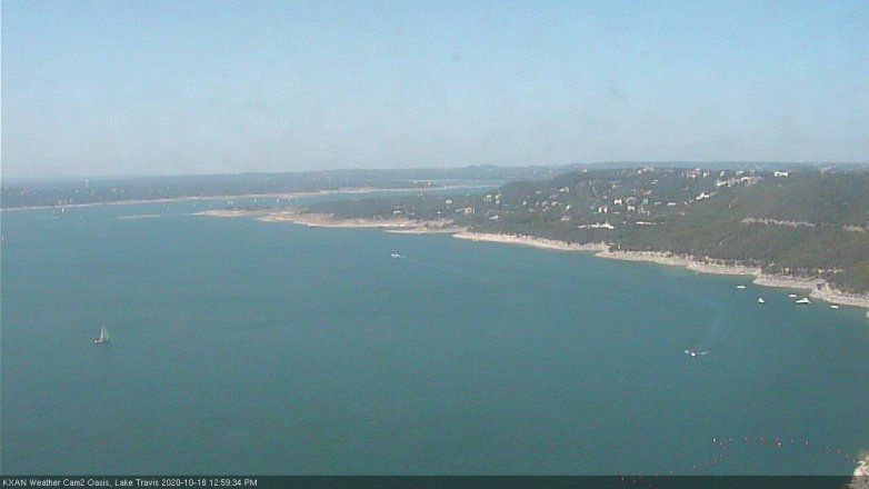 Lake Travis webcam, October 18, 2020 1:00 PM CT