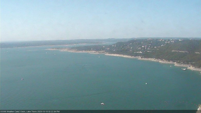 Lake Travis webcam, October 18, 2020 2:25 PM CT