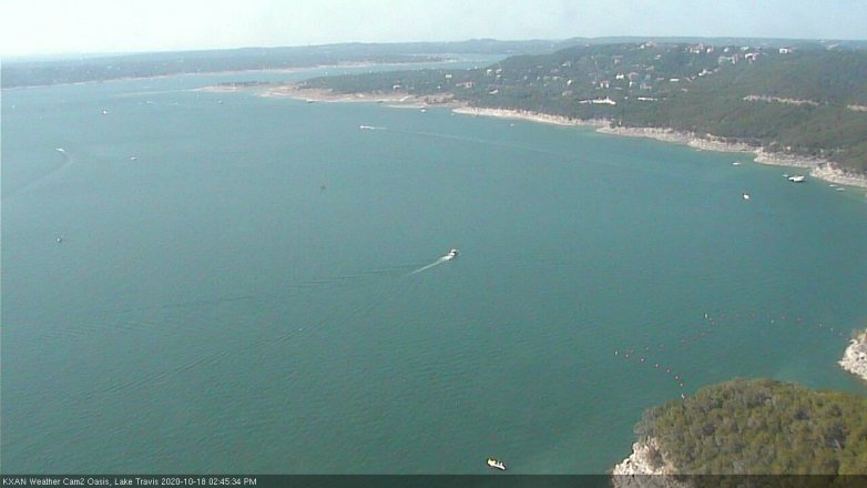 Lake Travis webcam, October 18, 2020 2:45 PM CT
