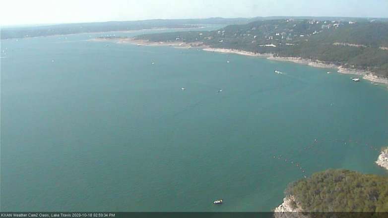 Lake Travis webcam, October 18, 2020 3:00 PM CT