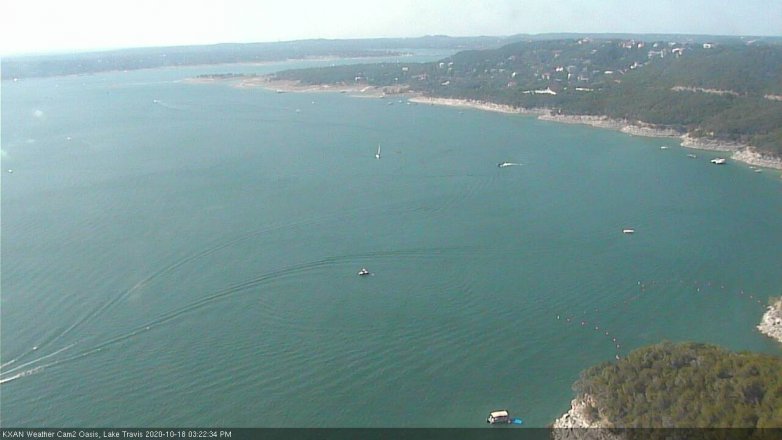 Lake Travis webcam, October 18, 2020 3:25 PM CT
