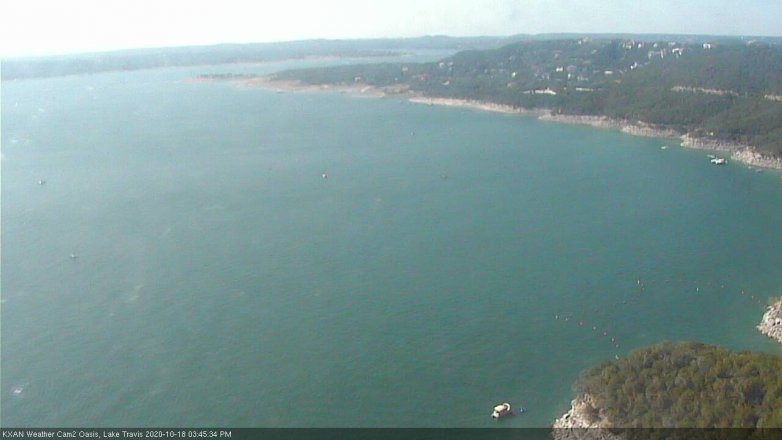 Lake Travis webcam, October 18, 2020 3:45 PM CT