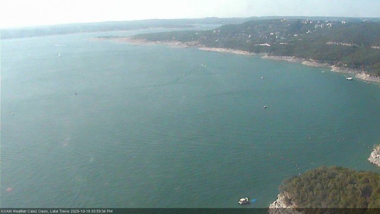 Lake Travis webcam, October 18, 2020 4:00 PM CT