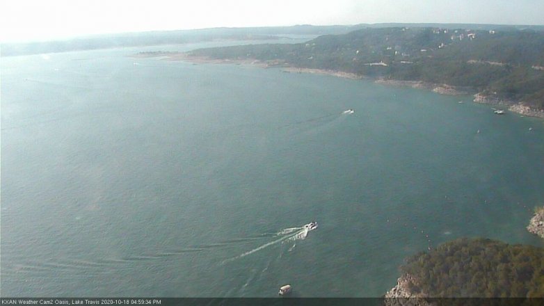 Lake Travis webcam, October 18, 2020 5:00 PM CT