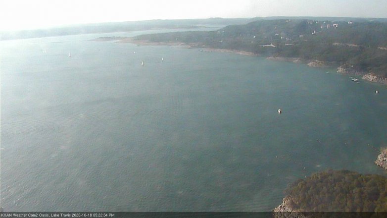 Lake Travis webcam, October 18, 2020 5:25 PM CT