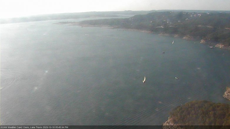 Lake Travis webcam, October 18, 2020 5:45 PM CT