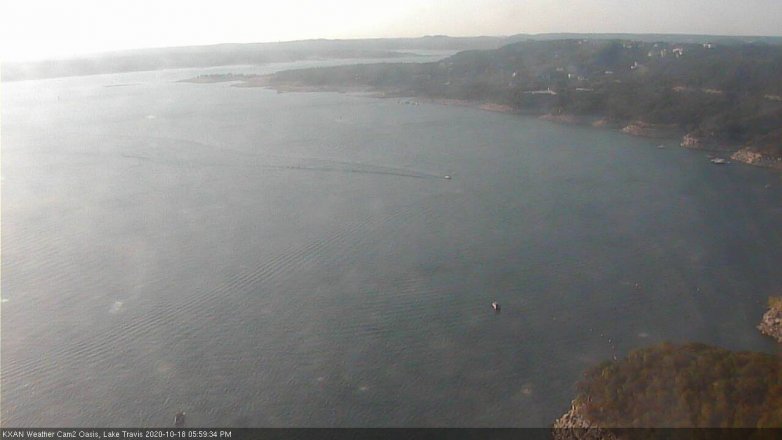 Lake Travis webcam, October 18, 2020 6:00 PM CT