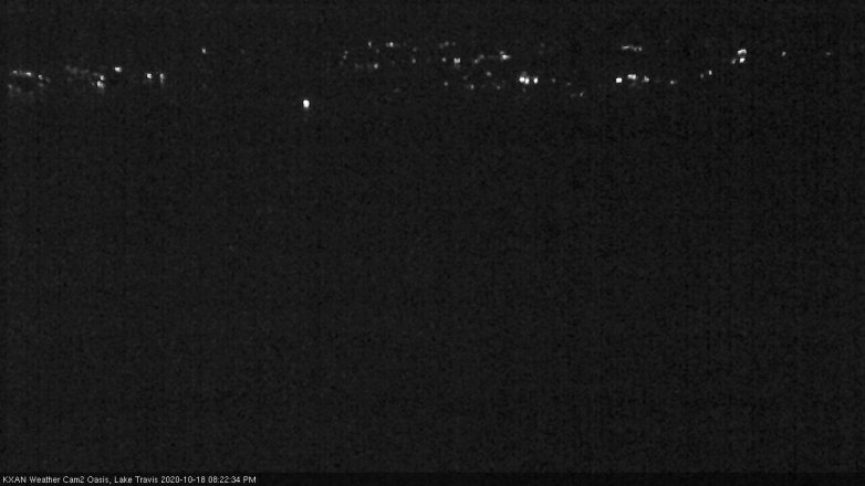 Lake Travis webcam, October 18, 2020 8:25 PM CT