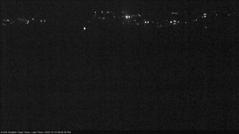 Lake Travis webcam, October 18, 2020 8:45 PM CT