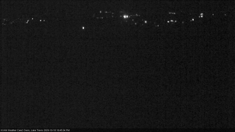 Lake Travis webcam, October 18, 2020 10:45 PM CT