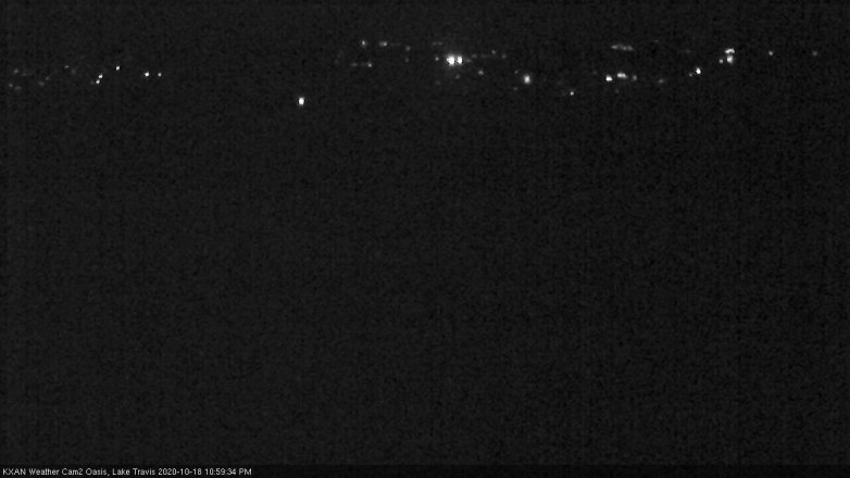 Lake Travis webcam, October 18, 2020 11:00 PM CT