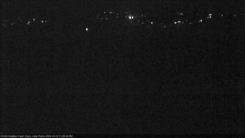Lake Travis webcam, October 18, 2020 11:45 PM CT