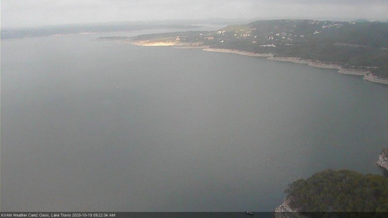Lake Travis webcam, October 19, 2020 9:25 AM CT