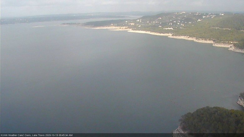 Lake Travis webcam, October 19, 2020 9:45 AM CT
