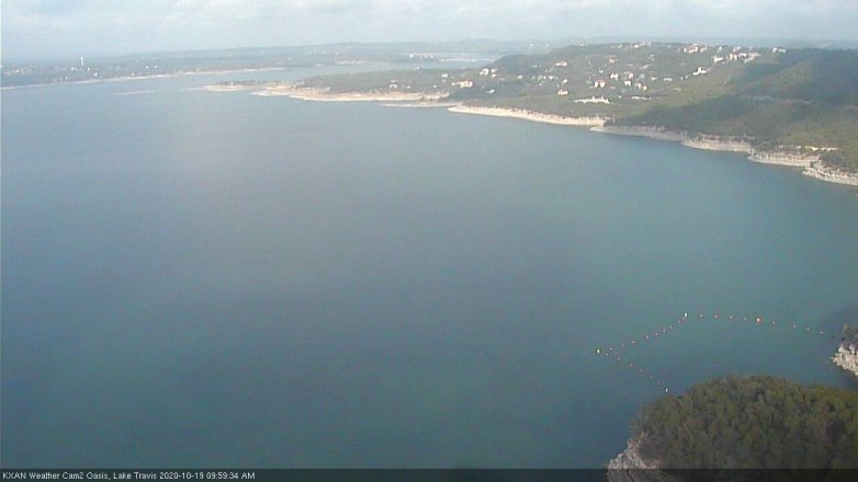 Lake Travis webcam, October 19, 2020 10:00 AM CT